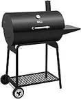 Royal Gourmet CC1830 30 Inch Barrel Charcoal Grill with Warming Rack, Outdoor BBQ Grill with 627 Sq. In. Grilling Space for Backyard, Patio and Parties, Black