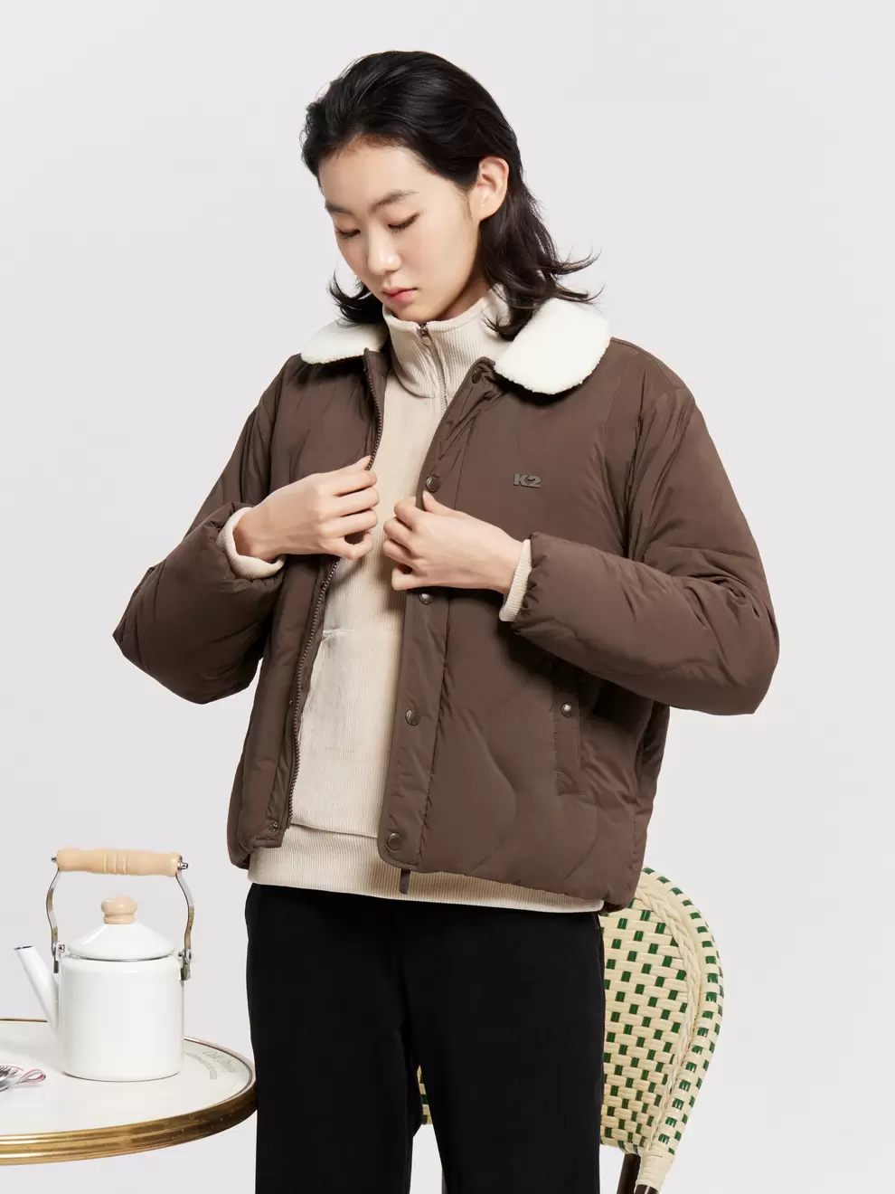 실크스타(SILKSTAR) 프리제(FRISE) 구스 다운 W (ECO) (D/Brown)