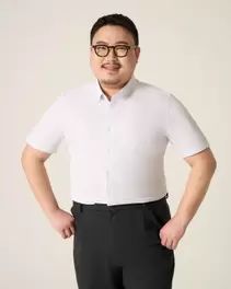 [90~130 SIZE] [JERSEY] 그레이 스트라이프 스냅단추 저지 셔츠