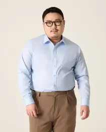 [90~130 SIZE]블루 T/C 드레스 셔츠