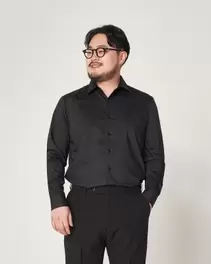 [90~130 SIZE] [베이스셔츠] 블랙 드레스 셔츠