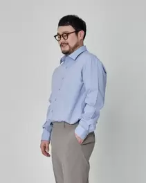 [90~130 SIZE]이지아이론 리젠 블루 멜란지 코트나 셔츠