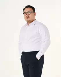 [90~130 SIZE]그레이 스트라이프 셔츠
