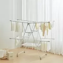 양날개 플러스 메쉬형 빨래건조대 2단