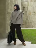 [Collection] Cape-Type Crop Jacket - Beige