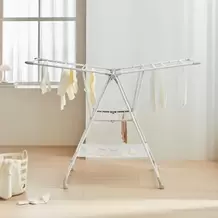 양날개 베이직 빨래건조대 메쉬형 1단