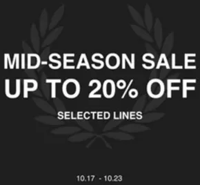 서울특별시의 프레드페리 카탈로그 | Mid-season Sale Up To 20% Off | 2025-10-21T00:00:00.000Z - 2025-10-23T00:00:00.000Z