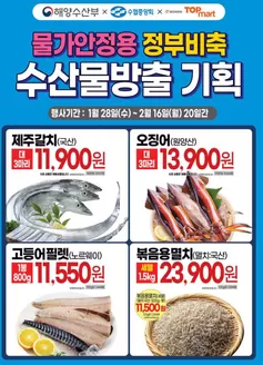 춘천시의 탑마트 카탈로그 | 정부비축 수산물 방출 기획 | 2026-02-05T00:00:00.000Z - 2026-02-16T00:00:00.000Z