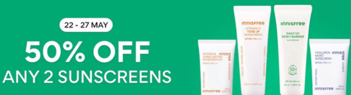 이니스프리 카탈로그 | Pay Day Sale Up To 50% Off | 2026-05-25T00:00:00.000Z - 2026-05-27T00:00:00.000Z