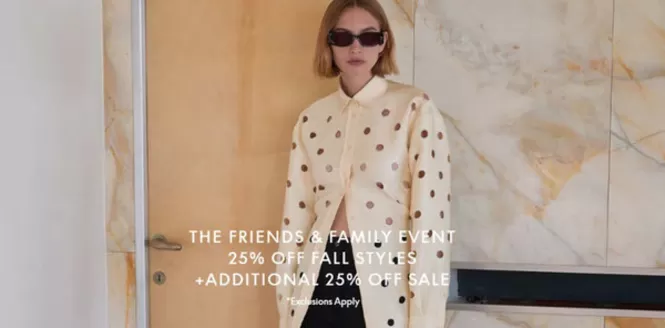 산드로 카탈로그 | The Friends & Family Event 25% Off Fall Styles +additional 25% Off Sale | 2026-10-09T00:00:00.000Z - 2026-10-15T00:00:00.000Z