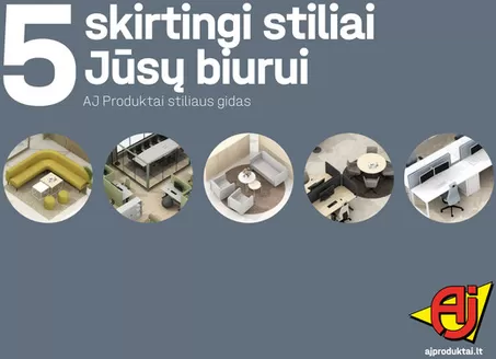 AJ leidinys mieste Kupiškis | Penki interjero stiliai Jūsų biurui Stiliaus gidas | 2026-05-14T00:00:00.000Z - 2027-01-01T00:00:00.000Z