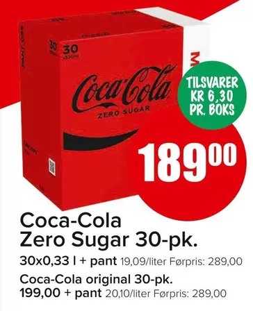 Coca Cola - Zero Sugar 30-pk.