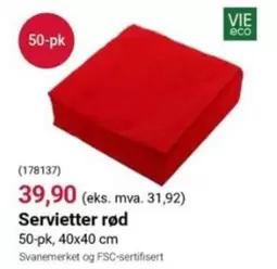 Servietter rød