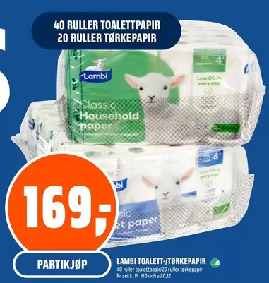 TOALETT-/TØRKEPAPIR