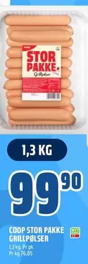 STOR PAKKE GRILLPØLSER