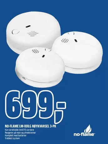 LM-101LG RØYKVARSEL 3-PK