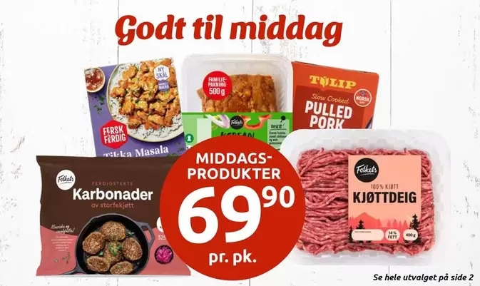Null - Middagsprodukter