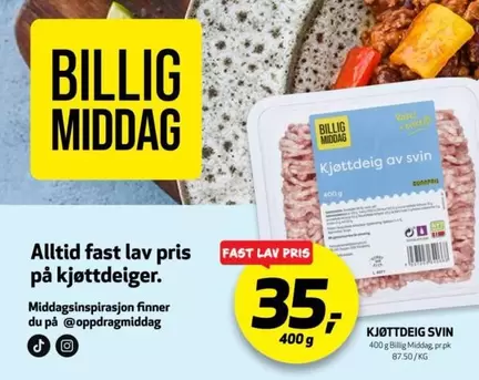 Fast - KJØTTDEIG SVIN