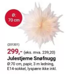 Julestjerne Snøfnugg