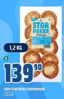 STOR PAKKE FISKEBURGERE