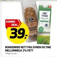Bondebrød, Mellommelk