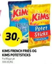 FRENCH FRIES OG KIMS POTETSTICKS
