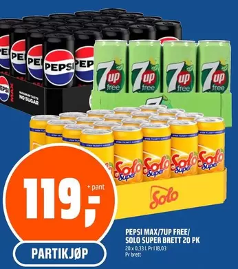No - MAX, 7UP FREE, SOLO SUPER BRETT