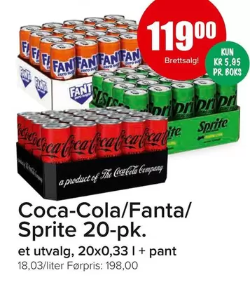 Coca Cola - Coca-Cola/Fanta/ Sprite 20-pk.