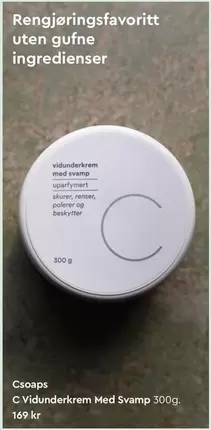 C Vidunderkrem Med Svamp