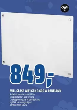 GLASS WIFI GEN 3600 W PANELOVN