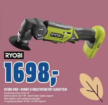 Ryobi - ONE+R18MT-0 MULTIVERKTØY U/BATTERI