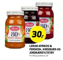 APRIKOS & FERSKEN-, KIRSEBÆR-OG JORDBÆRSYLTETØY