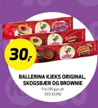 Brownie - BALLERINA KJEKS ORIGINAL, SKOGSBÆR OG BROWNIE