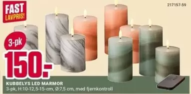 Fast - KUBBELYS LED MARMOR