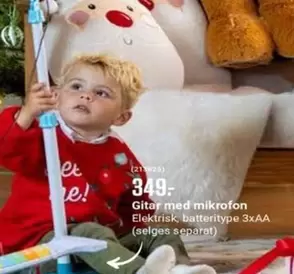 Gitar med mikrofon