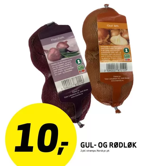 As - GUL- OG RØDLØK