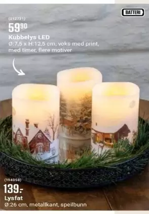 Print - Kubbelys LED, Lysfat