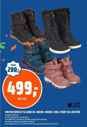 Barn - VINTERSTØVLER TIL BARN OG JUNIOR MODELL SND, VERBY OG LOFOTEN