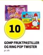 Ring - GOMP FRUKTPASTILLER OG RING POP TWISTER