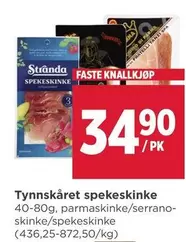 Spa - Tynnskåret spekeskinke