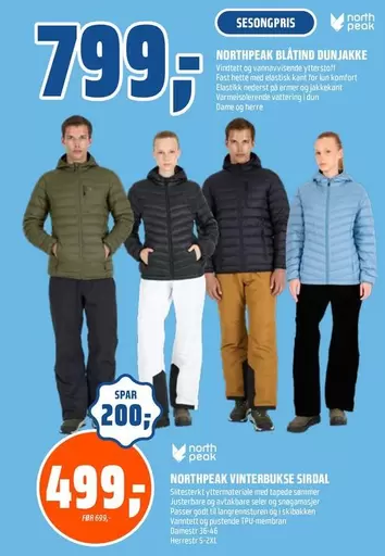 Fast - BLATING DUNJAKKE, VINTERBUKSE SINDAL