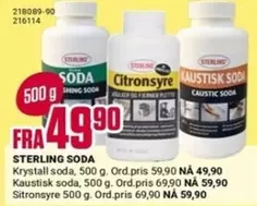 SODA, Kaustisk soda, Sitronsyre