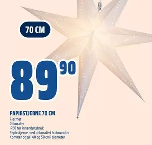 PAPIRSTJERNE 70 CM