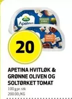 HVITLØK & GRØNNE OLIVEN OG SOLTØRKET TOMAT