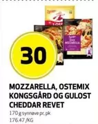 Mozzarella - MOZZARELLA, OSTEMIX KONGSGÅRD OG GULOST CHEDDAR REVET