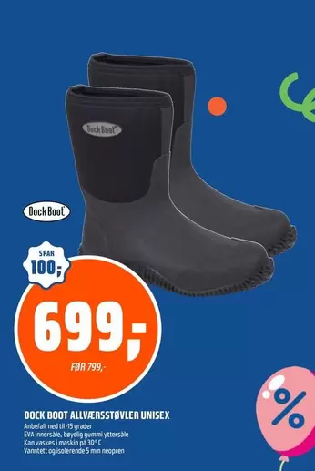 DOCK BOOT ALLVÆRSSTØVLER UNISEX