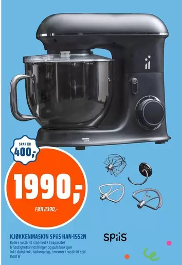 KJØKKENMASKIN SPIIS HAN-1552N