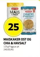 Ost - MAISKAKER OST OG CHIA & HAVSALT