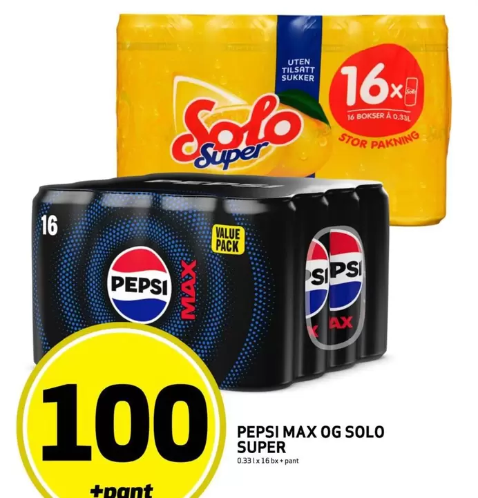 Max - PEPSI MAX OG SOLO SUPER