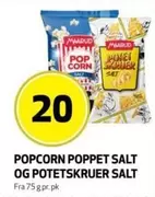 Pop - POPCORN POPPET SALT OG POTETSKRUER SALT